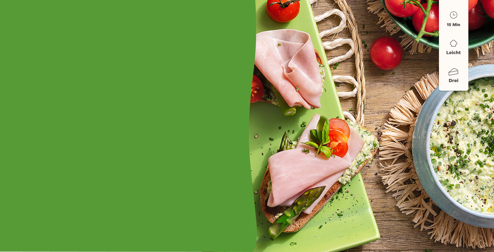 Herta | Canapés mit Spargelaufstrich
