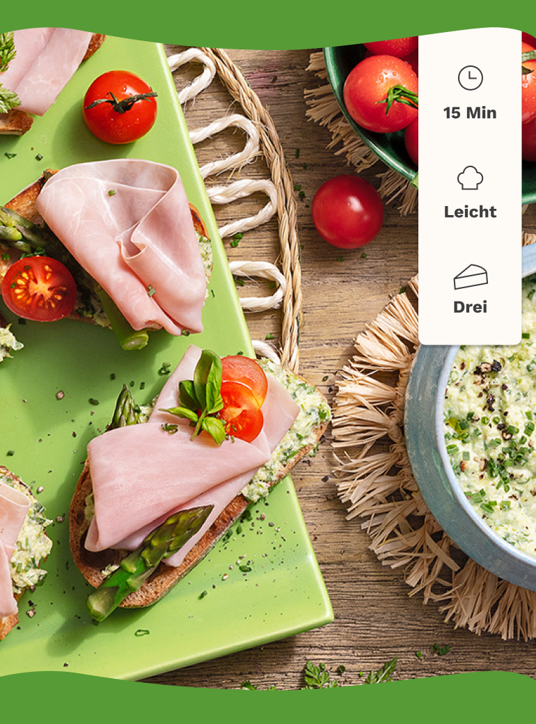 Herta | Canapés mit Spargelaufstrich